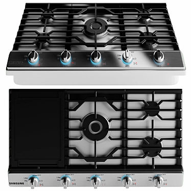 Samsung Stainless Steel Gas Hob - 90*50 cm 3D model image 1 