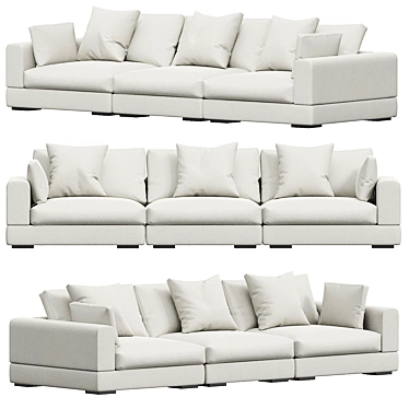 Elegant Modern Modul Sofa Sorento 3D model image 1 