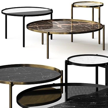 Elegant Campos Coffee Tables Set 3D model image 1 