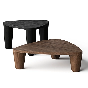 Modern Trio Nesting Coffee Tables 3D model image 1 