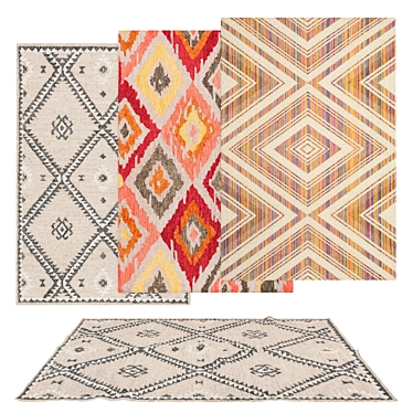 Versatile 6-Piece Rug Set: VRayFur, V-Ray & Corona Materials - 3D Model 3D model image 1 