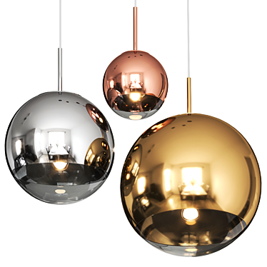 Tom Dixon Mirror Ball Pendant 3D model image 1 