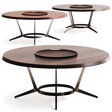 Elegant Astrum Round Table by Maxalto 3D model image 1 