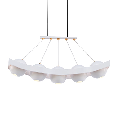 Boone Leaf Pendant: Elegant Kitchen Island Lighting 3D model image 1 