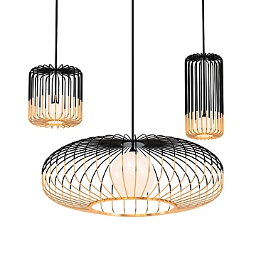 Modern Minimalist Circa Pendant Light 3D model image 1 