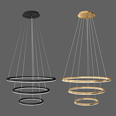 Dimmable LED Pendant Luminaire 3D model image 1 