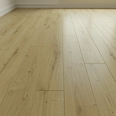 Sleek Oak Laminate Flooring 3D model image 1 