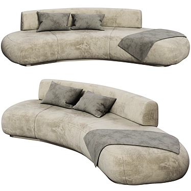 Cozy Bubble Sofa: Morada 3D model image 1 