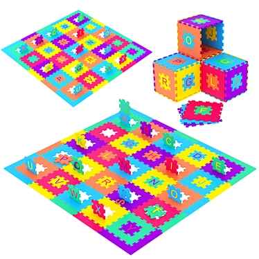 Alphabet Puzzle Mat - Set 02 3D model image 1 