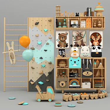 Playful Furniture Set: Toys and More! 3D model image 1 