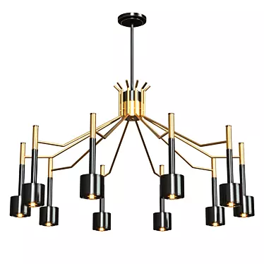 Ella 10Light: Effortlessly Elegant Suspension 3D model image 1 