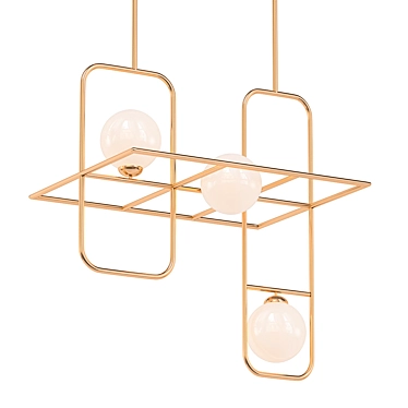 Minimalist Link Suspension Lamp 3D model image 1 