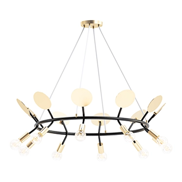 Elegant Fern Chandelier 3D model image 1 