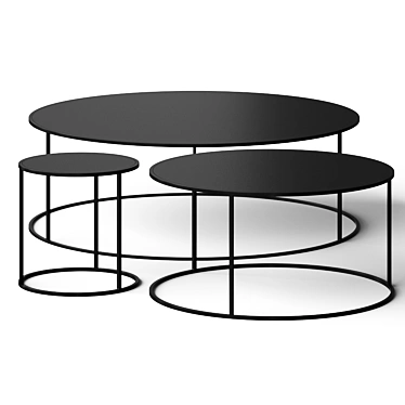 Round Metal Coffee Table by Adriani e Rossi | Multiple Sizes & Render Versions 3D model image 1 