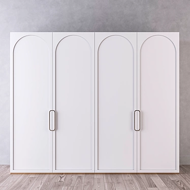 Arch White Wardrobe 3D model image 1 