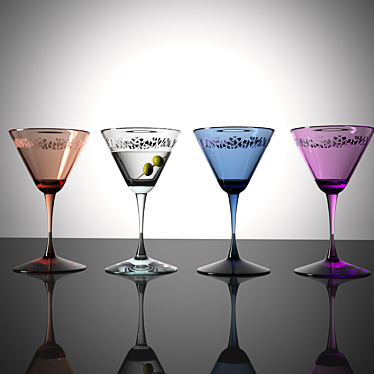 Multicolored glass glasses