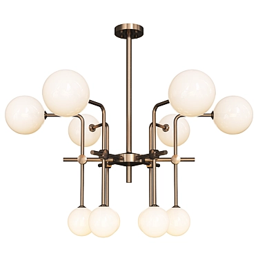 Elegant Polare Chandelier - 12 Lights 3D model image 1 