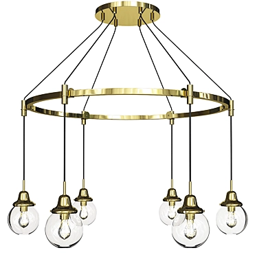 Elegant Rose City Chandelier 3D model image 1 