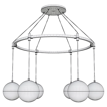 Cedar & Moss 6-Light Chandelier 3D model image 1 