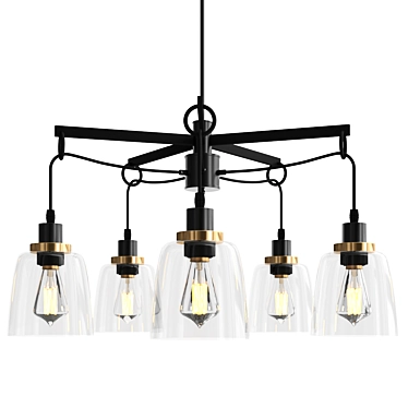 Freya Louise 5-Light Chandelier 3D model image 1 