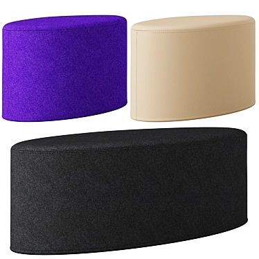 Softline Bon-Bon Pouf: Compact and Stylish 3D model image 1 