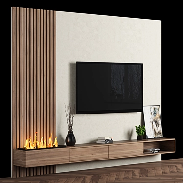 Versatile TV Wall Unit 3D model image 1 