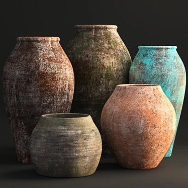 Multi-Style Vase Set - Modern Décor 3D model image 1 
