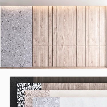 Decorative Wall Panel Set - Stylish Home Decor Solution 3D model image 1 