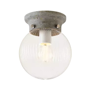 BARET Concrete Ceiling Lamp 3D model image 1 