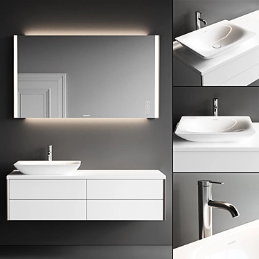 Modern Duravit XViu Vanity Set 3D model image 1 