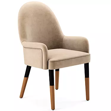 Alchemy Carver Armchair: Elevated Elegance for your Dining Space 3D model image 1 