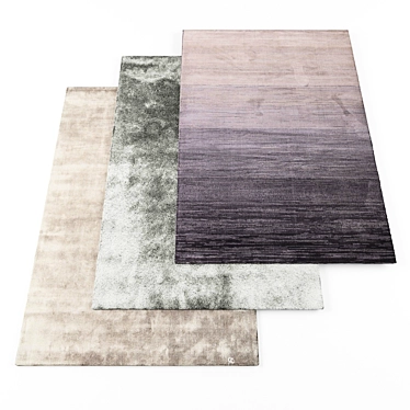 Assorted Rugs Bundle: 6 Textured Pieces 3D model image 1 