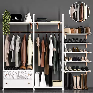 Versatile Wardrobe and Closet Set 3D model image 1 