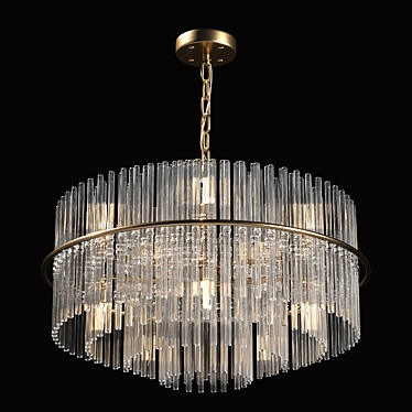 Modern Crystal Chandelier: Creative Nordic Style 3D model image 1 