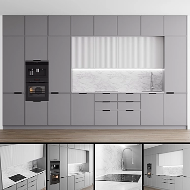 Modern Miele Kitchen Set 3D model image 1 