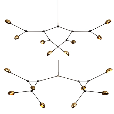 Elegant Message-Inspired Chandelier 3D model image 1 