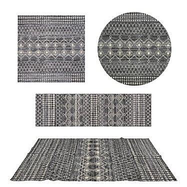 Versatile Set of 8 Rugs with VRayFur & Displacement 3D model image 1 