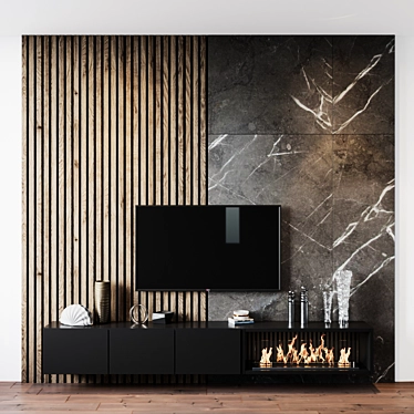 Modern TV Set 199: Sleek Design, Stunning Performance 3D model image 1 