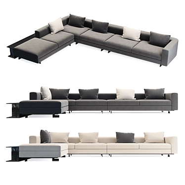 Zanotta Scott Sofa: Contemporary Comfort 3D model image 1 