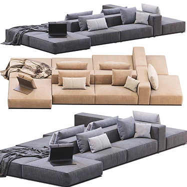 Modern Luxury Westside Sofa 3D model image 1 