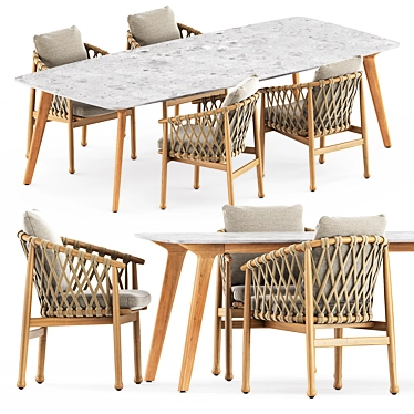 Ginestra outdoor chairs by BeB Italia and Torsa Dining table Teak CF-264