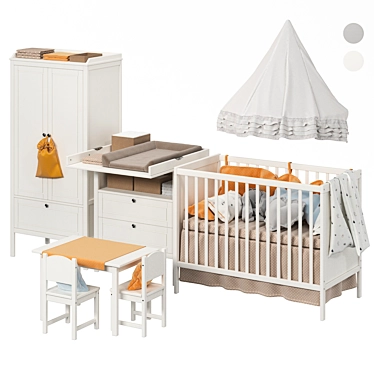 IKEA SUNDVIK Children's Furniture: 2 Colors, Timeless Style 3D model image 1 