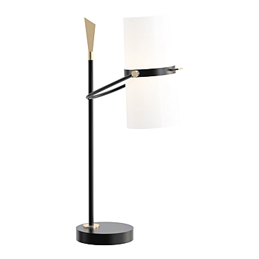 Sleek Black Table Lamp 3D model image 1 