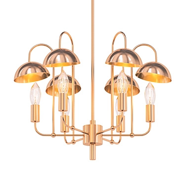 Vintage Brass Chandeliers by Jakobsson 3D model image 1 