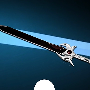 Deadly Curseblade: Life-Taking Sword 3D model image 1 