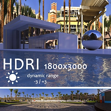 Egyptian Daytime HDRI: House with Pool 3D model image 1 