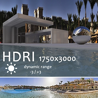 Title: Egyptian Poolside HDRI 3D model image 1 
