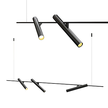 Sleek Esprit Pendant Lighting 3D model image 1 