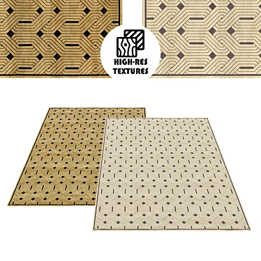 Geometric Bliss Rug Set 3D model image 1 