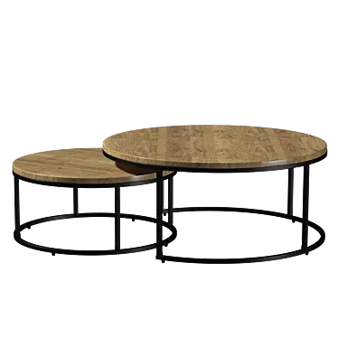 Bronx Coffee Table Set: Stylish and Functional 3D model image 1 